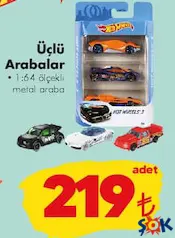 HOT WHEELS OYUNCAK ÜÇLÜ ARABALAR